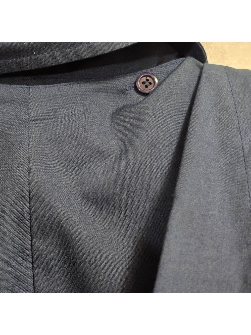 Vintage London Fog Classic Hooded Navy Blue Long Trench Coat Size 18 M UK - Picture 12 of 12